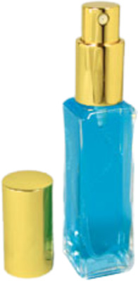 TALL SQUARE 1OZ WITH GOLDEN  SPRAYER